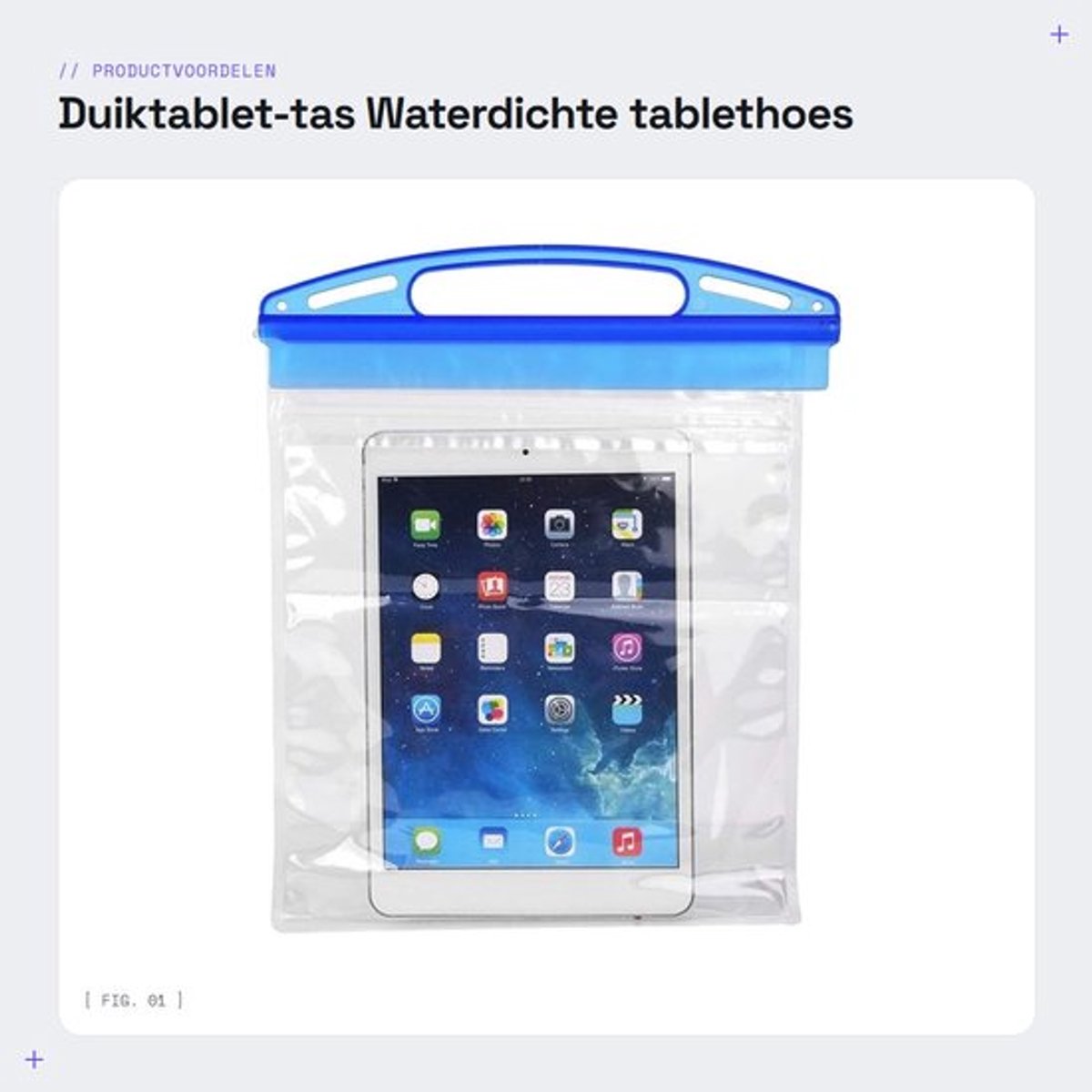 Duiktablet Waterdicht - Duiktablet Hoesje - Draagbare Tabletkoffer - Lichtgewicht - Duurzaam - Hoogwaardig Kunststof - Tabletcase