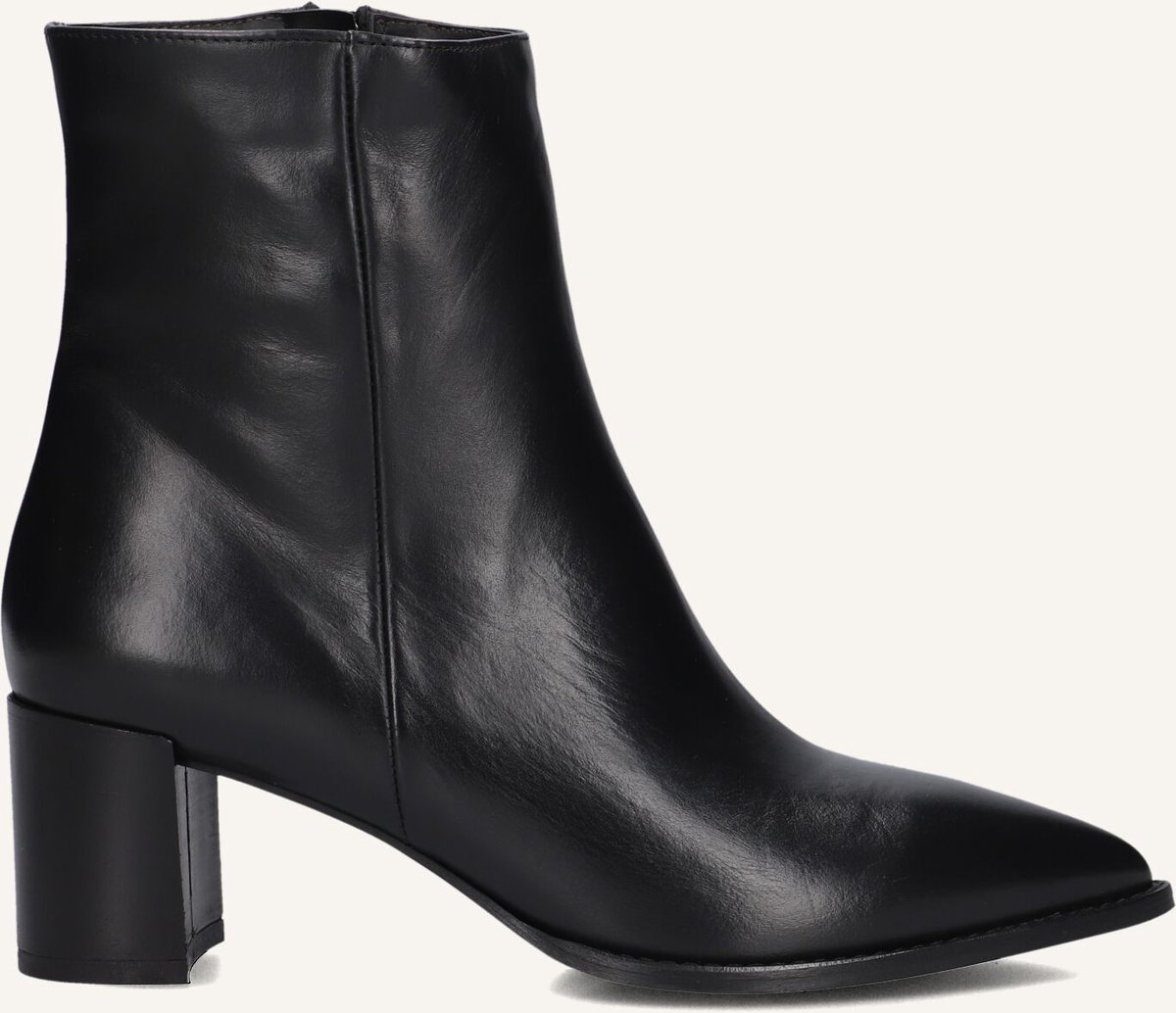 Notre-V 35239 Enkellaarsjes - Enkelboots met rits - Dames - Zwart - Maat 43