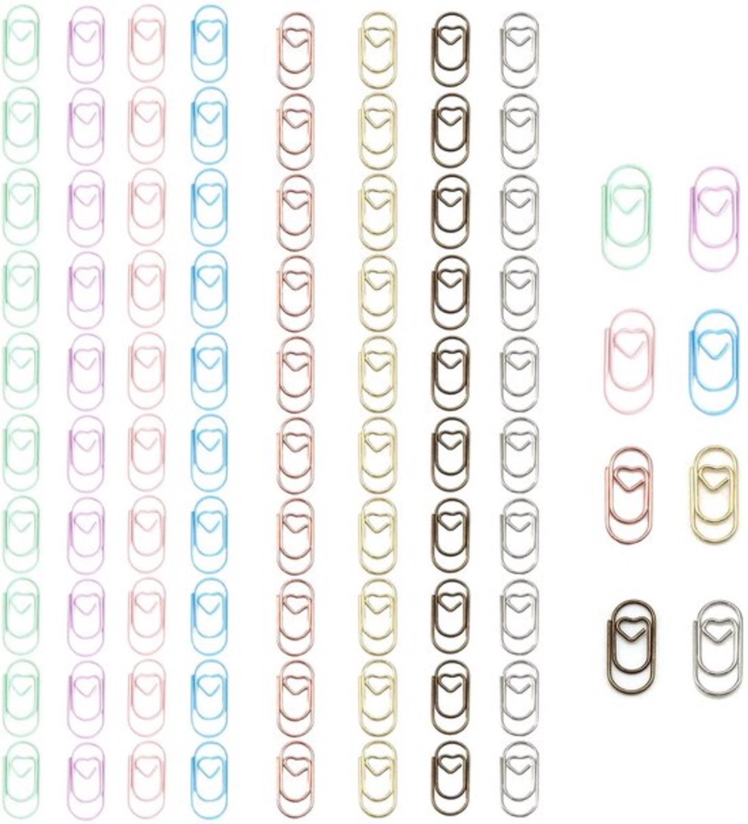Paperclips 80 Stuks - Hartvormig - Metalen - Creatief - Kantoor/Klaslokaal - Roestvrij Staal - Kantooraccessoires