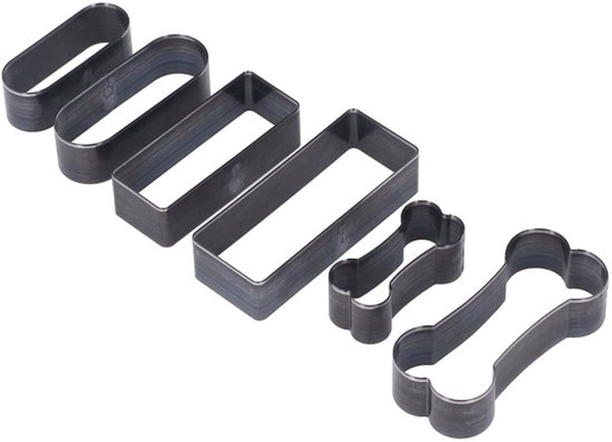 Stansmessen Set van 6 - Lederen Snijgereedschap - Snijmatrijs - Gelegeerd Staal - Geschikt voor Karton/Rubber - Opbergdoos