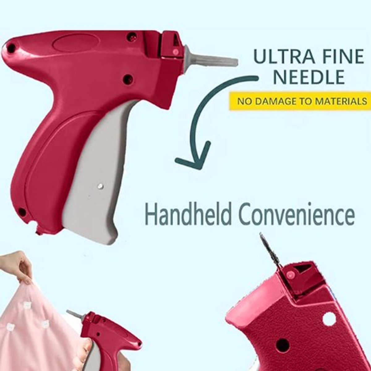 Stitch Gun Draagbaar - Kledingfixeerpistool - Hoogwaardig Staal - Duurzaam - Compact Ontwerp - Voor Snelle Reparaties - Naaimachine