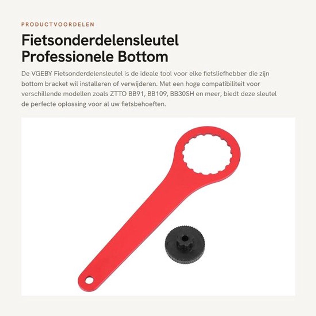 Bottom Bracket Sleutel Hoge Compatibiliteit - Fiets Sleutelhanger - Aluminium Legering - Schokbestendig - Duurzaam - Precisie Gevormde Tanden - Fietssleutel