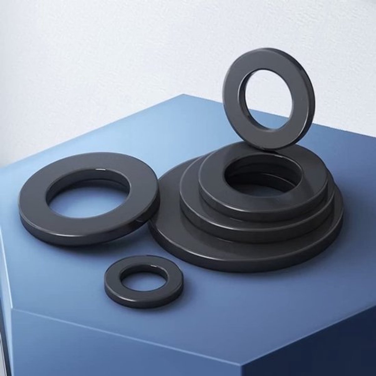 Sluitringen Nylon - Platte Sluitringen - M6 x 16 x 2,0 mm - 40 Stuks - Duurzaam - Bestendig tegen Chemicaliën - Onderlegringen