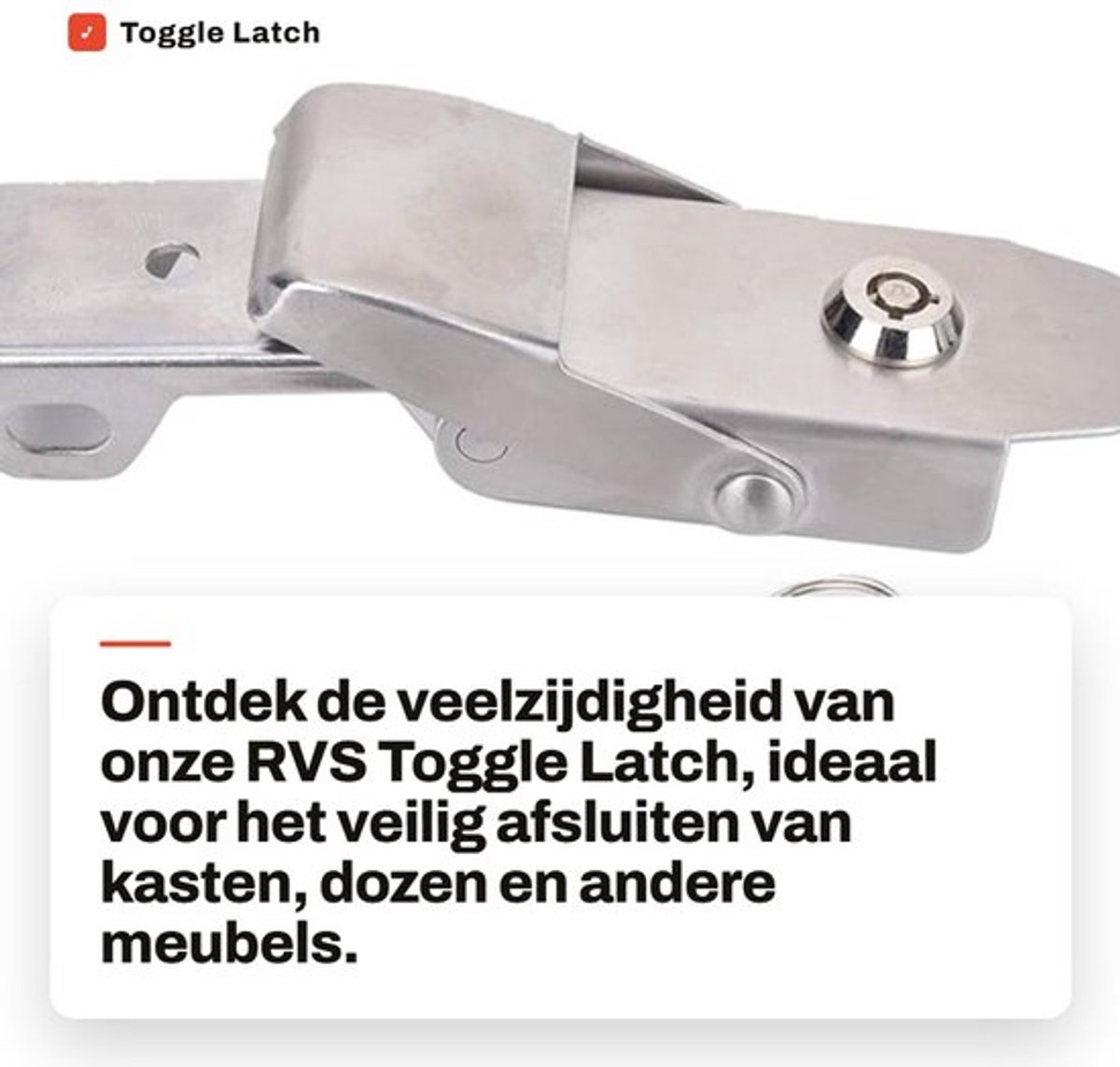 Toggle Latch Roestvrij Staal - Vergrendelingsmechanisme - Klem - Beugel - Gereedschap - Afmetingen 94 x 36 x 18mm