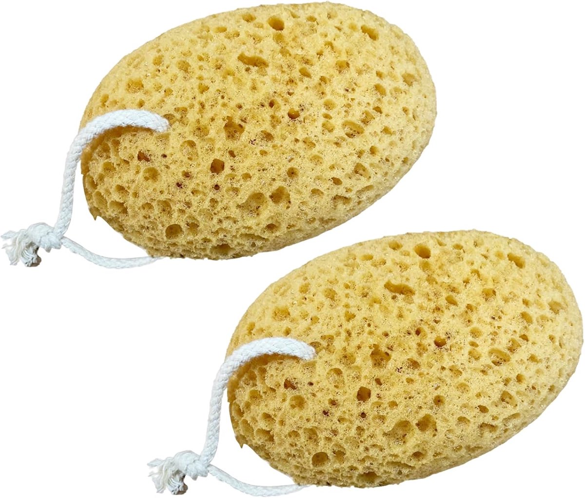 2 stuks badsponzen, ultrazacht met dicht schuim, douchesponzen voor vrouwen en mannen, natuurlijke spons om te - ShopVlot