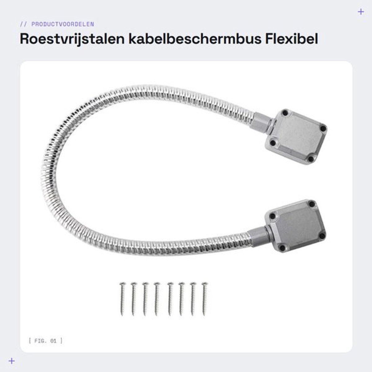 Kabelbeschermbus 8 mm - Roestvrij staal - Flexibele deurlusbeschermkappen - Duurzaam - Zinklegering - Bescherming installatiekabel - Deurlus