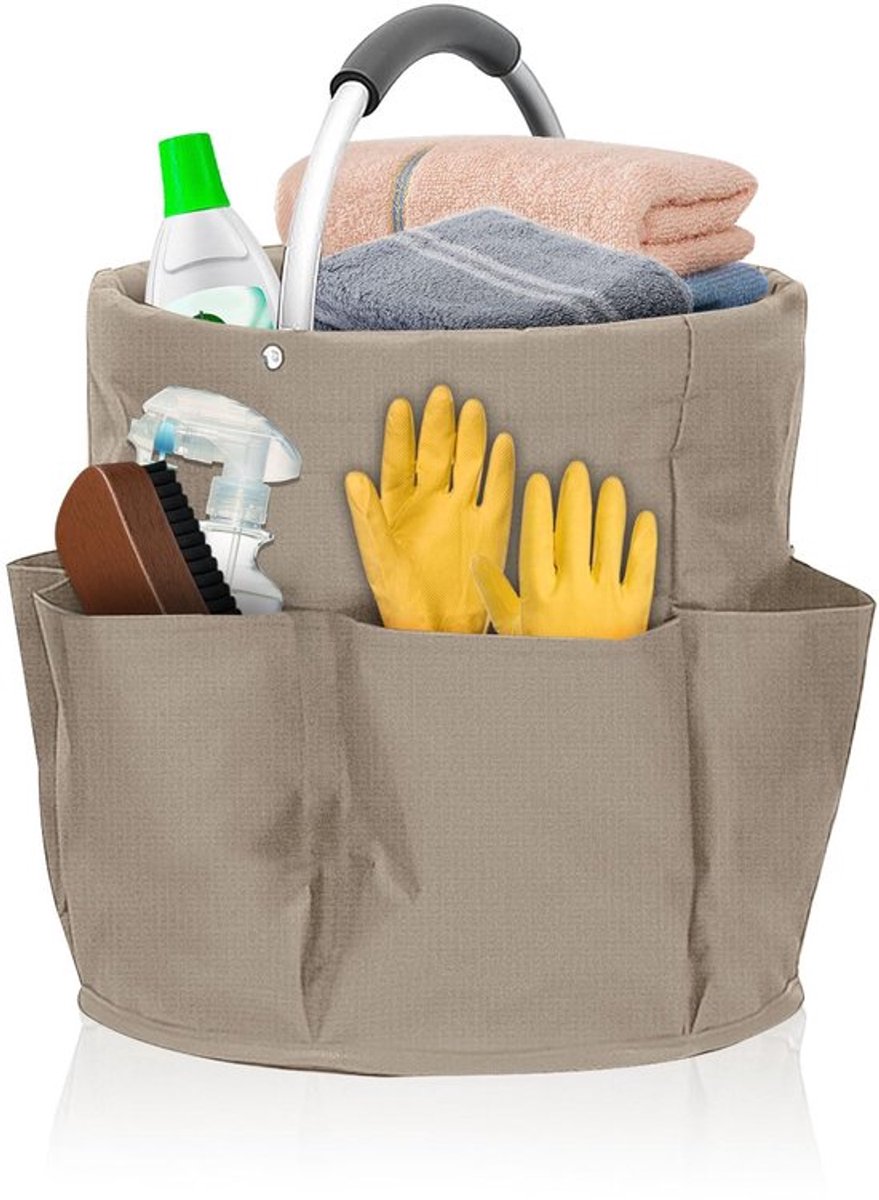 Opbergbox 17L - Opbergmand - Opbergdoos - Opbergbox met deksel - Opbergmand met handvat - 600D Oxford stof - 28 x 28 x 28 cm