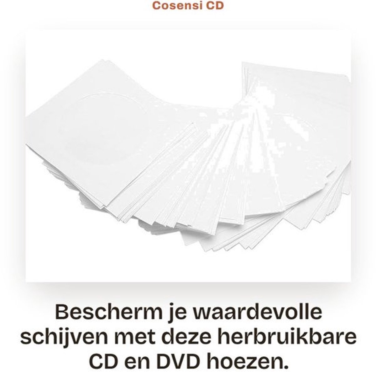 CD/DVD-Hoes 100 Stuks - Dikke Herbruikbare Hoezen - Stofdichte Enveloppen - Doorzichtig Venster - Effectieve Bescherming - Geschikt voor 8 Cm Schijven - Schijfhoezen
