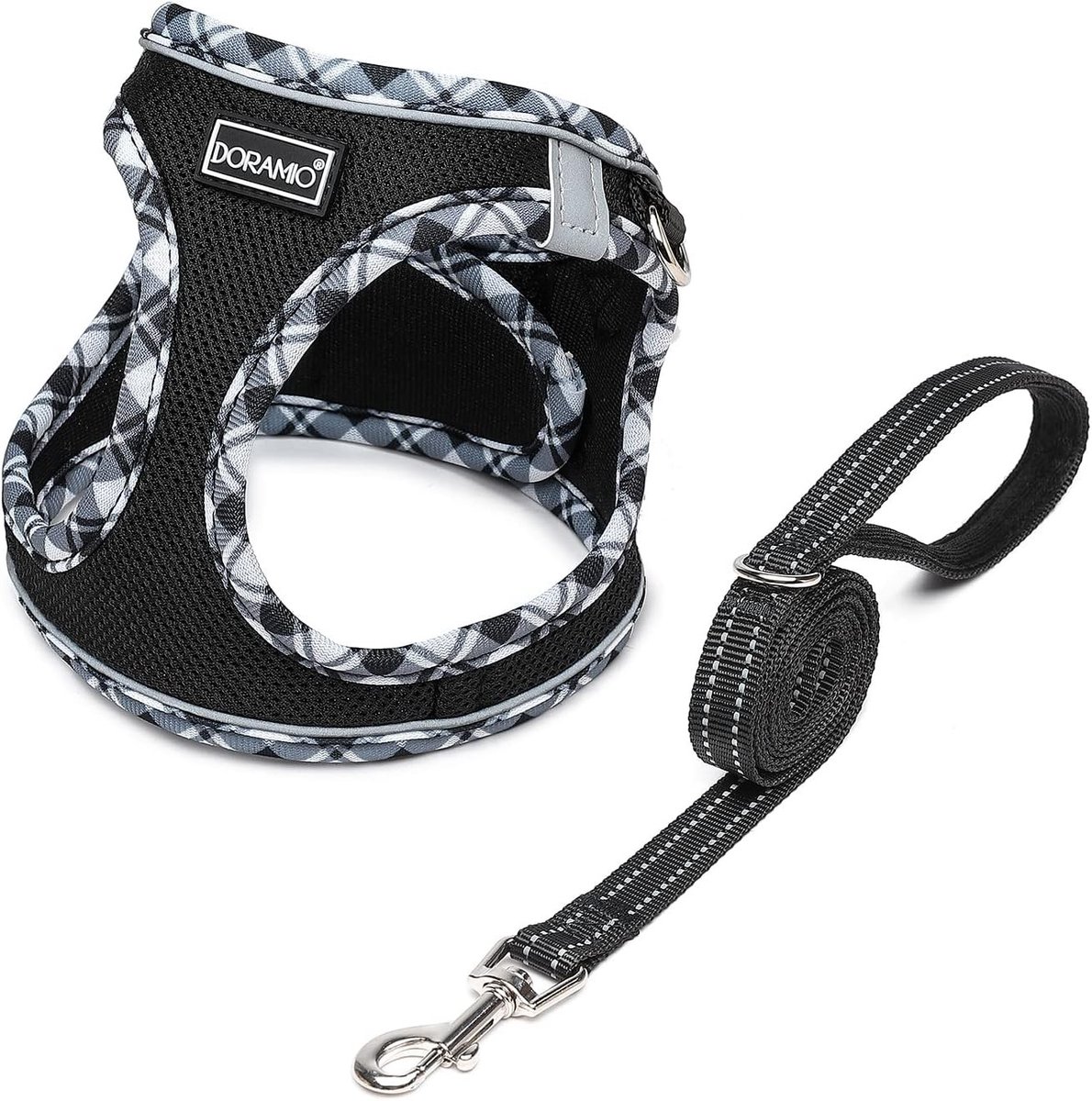 Hondentuig en Riem Set - Harnas voor Honden - Veilig Wandelen - Ademend Mesh Materiaal