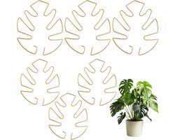 Ylinwtech 6 Piece Monstera Plant Support,Metal Stabilizer for Climbing Plants,Leaf Shaped Plant Trunk Support,Suitable - ShopVlot