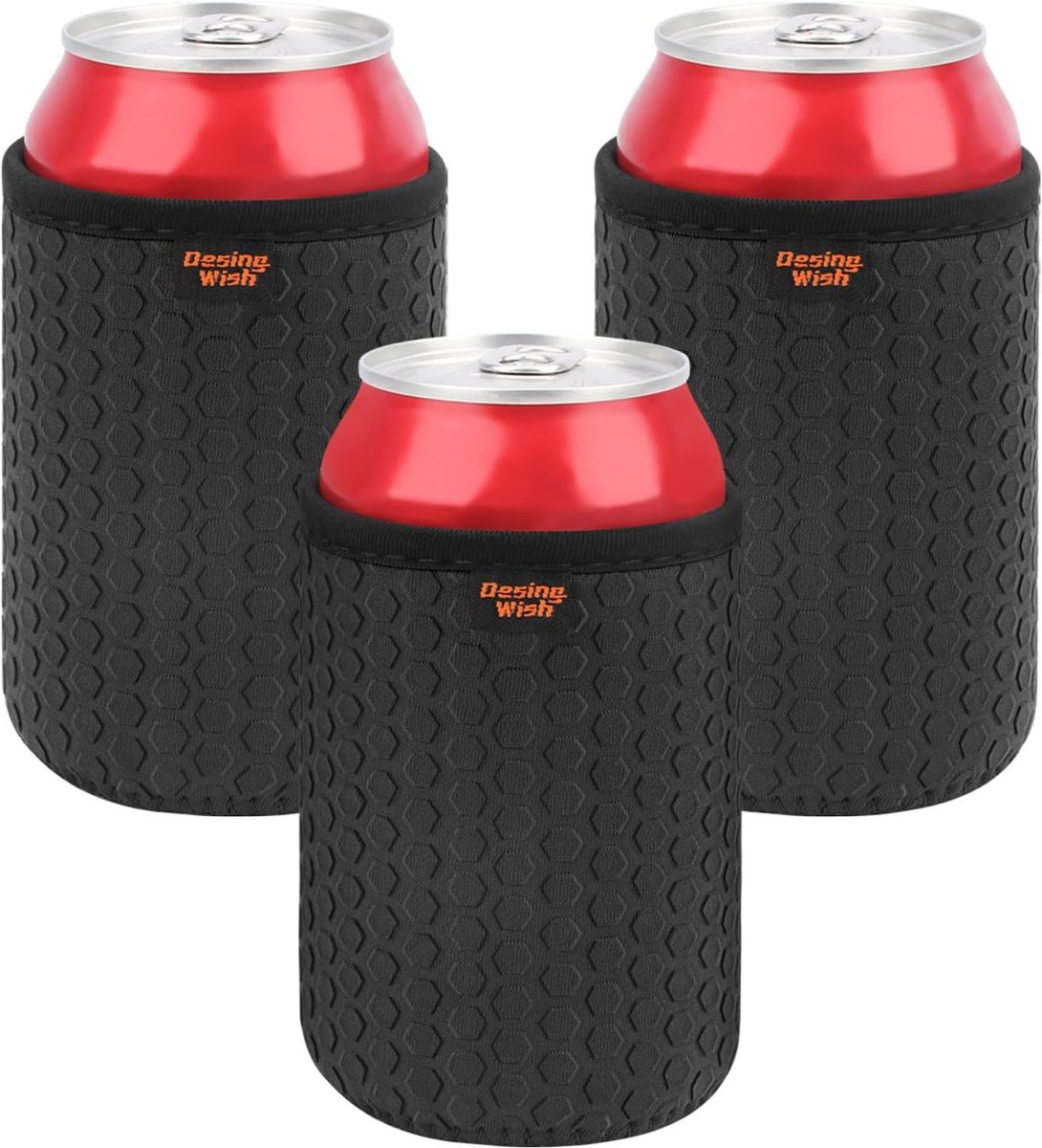 3-delige set koeltas voor blikjes, neopreen geïsoleerde hoes, herbruikbare antislip beschermers voor frisdrank en bierblikken