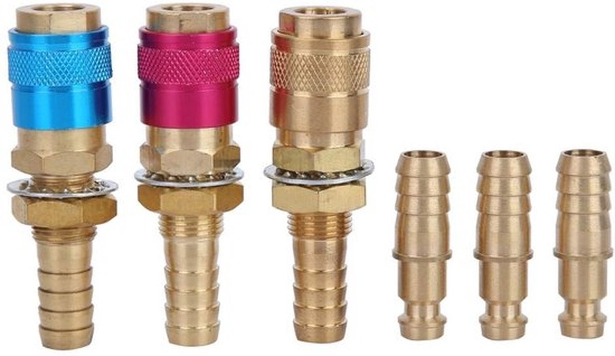 3-delige Messing Connectorfitting Snelkoppelingsset M10