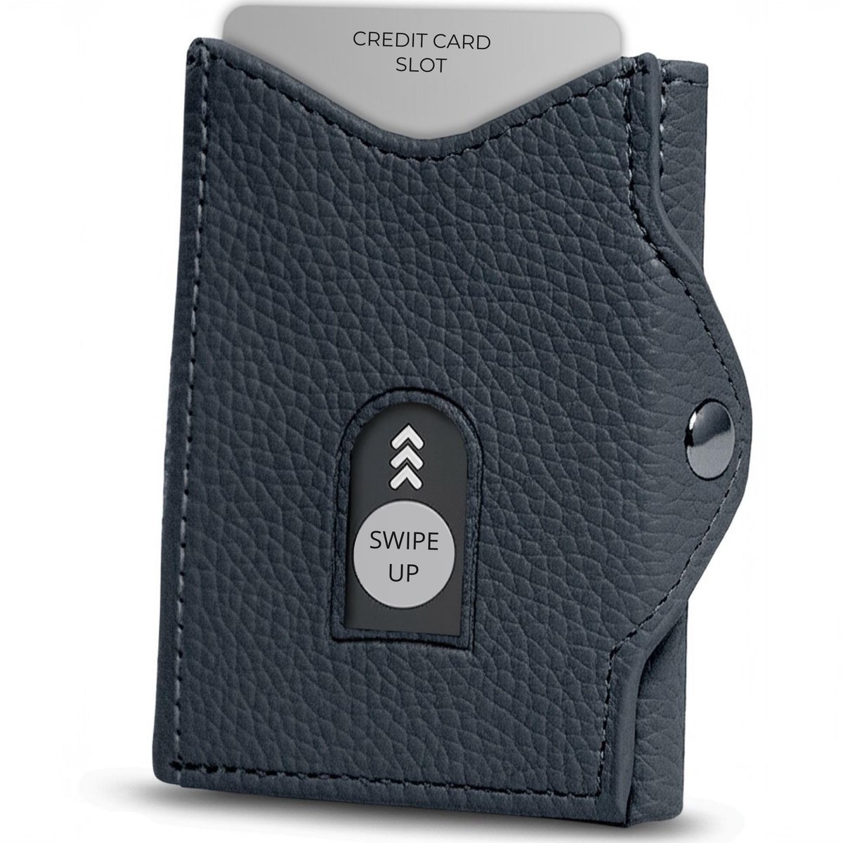 Dailygoods- Portemonnee Heren - Veganistisch Leer - RFID-Bescherming - Compact - Lichtgewicht - Muntvak - Ruimte voor 9 Kaarten - Kaarthouder