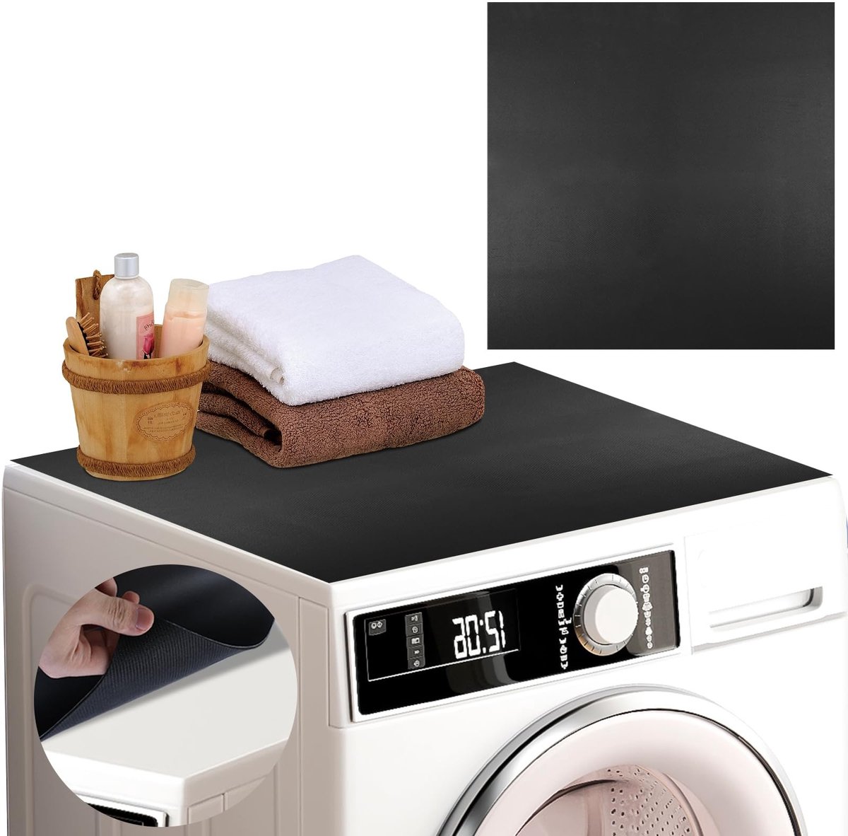 Dailygoods- Wasmachine-overtrek 60x60cm - Zachte/beschermhoes - Stofbescherming - Voermat - Koffiemat - Warmte-isolatiemat - Handwasbaar - Wasmachinepad