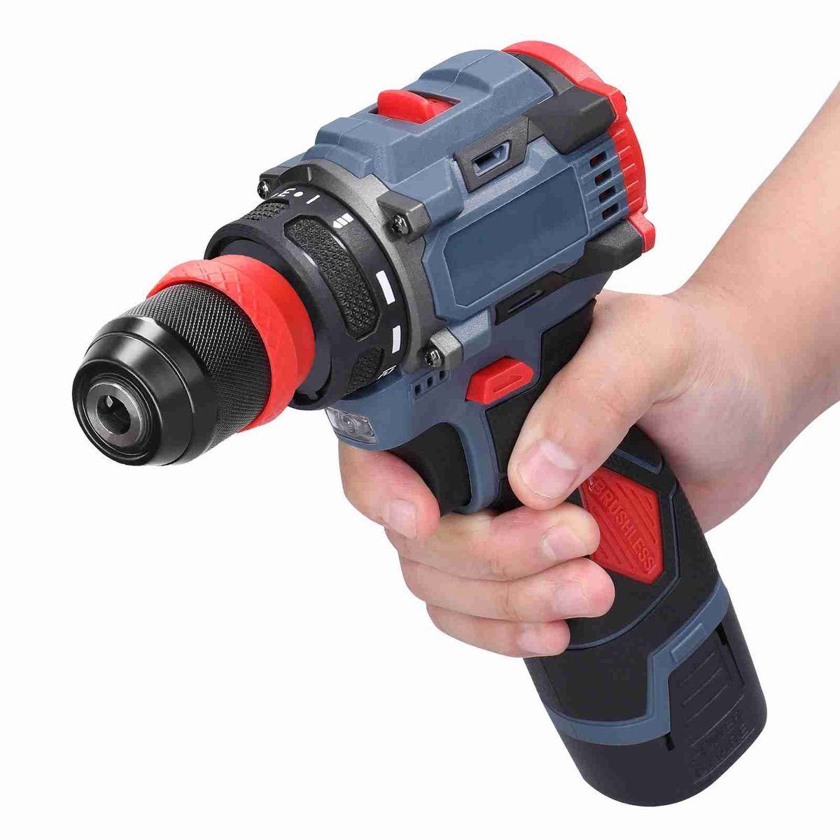 Accuboormachine 16,8V – 21Nm – 2-in-1 Schroefboor met Borstelloze Motor – 2 Accu’s en Lader – Voor Huis en Klus