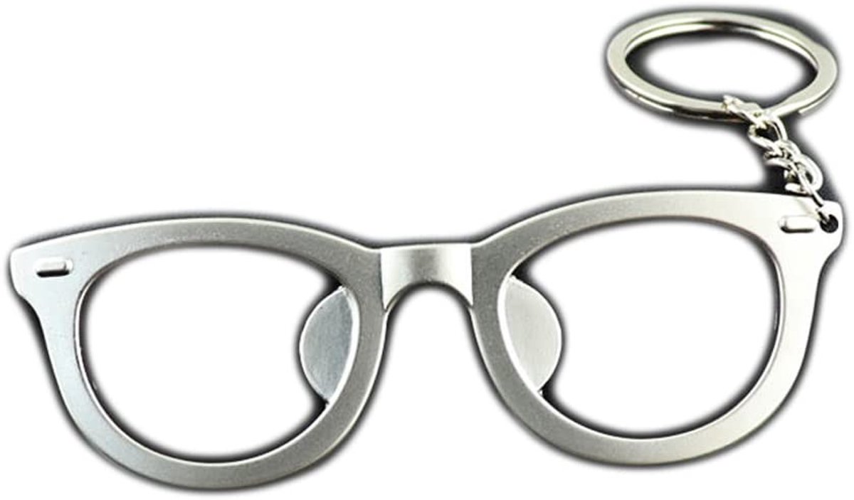 Dailygoods - Flesopener Sleutelhanger - Metalen Opener voor Bier en Frisdrank, Zilver