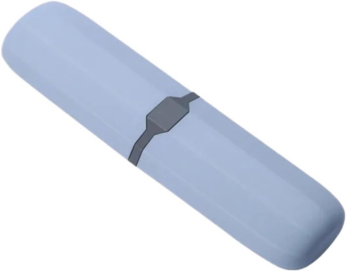Tandenborstel etui - Opbergkoffer - Reizen en thuis - Hygiënische opslag - 4 stuks - Blauw