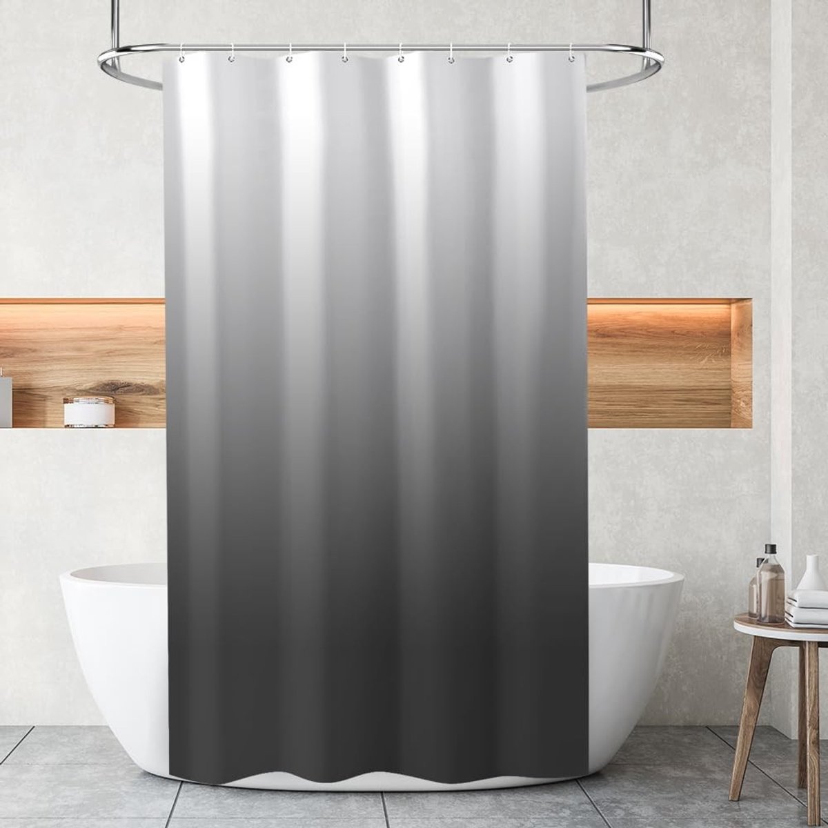 Dailygoods- Douchegordijn Anti-schimmel - Waterdicht Polyester - 180x200 cm - Badkamergordijn - Douchegordijn met 12 Haken - Hoogwaardige Stof