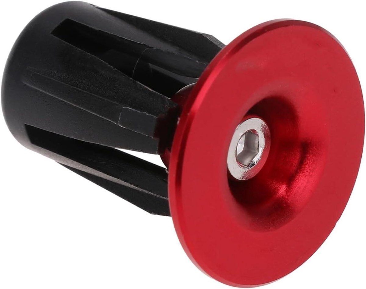 Fietsstuur Pluggen - Eindkappen Stuur - Bescherming Stuur - Universele Pasvorm - 3x2.5x2.5CM - Rood