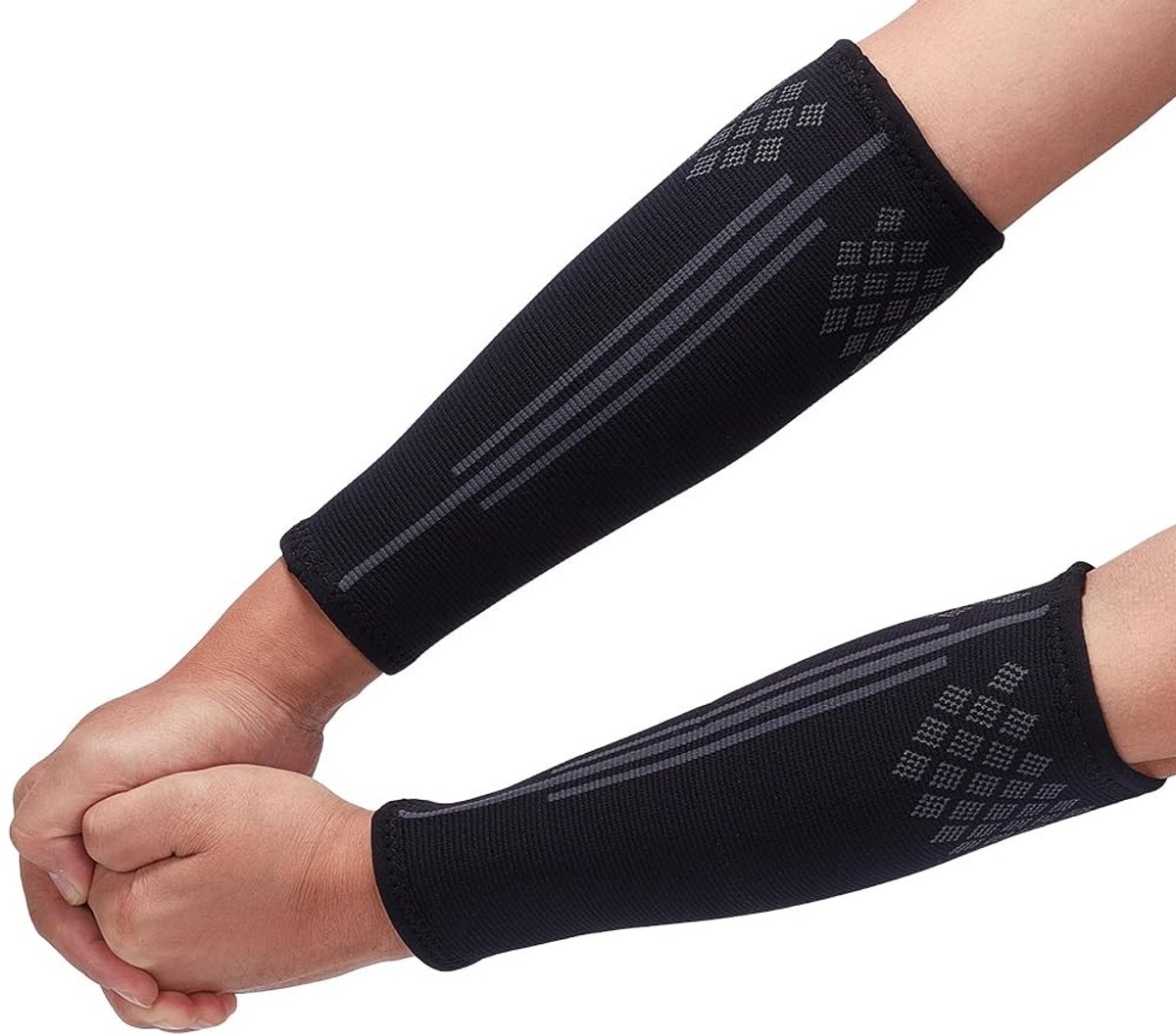 Dailygoods - 2 Stuks Volleybal Onderarmwarmers - Zwart Ademend Nylon voor Sporttraining