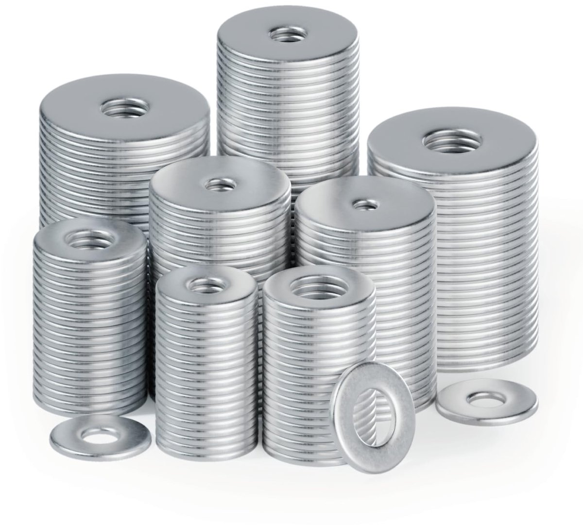 Dailygoods- Sluitringen 60 Stuks - Roestvrij Staal M10 x 30 mm - Platte Sluitringen - Corrosiebestendig - Duurzaam - Hoge Precisie - Schijven