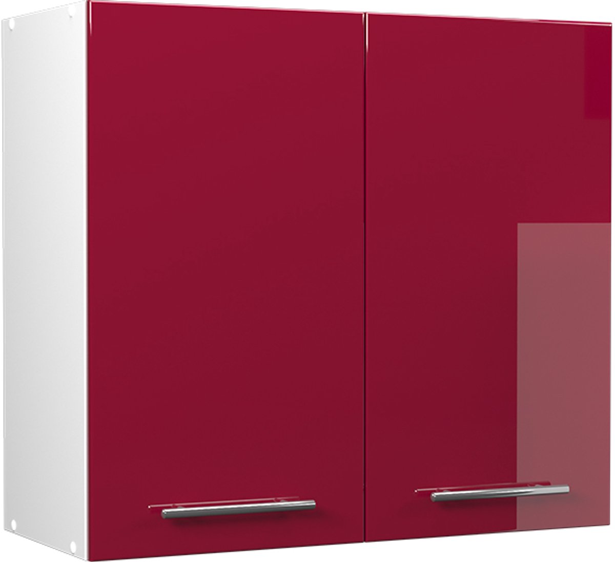 Vicco Hangkast Fame-Line, Bordeauxrode hoogglans/Wit, 80 cm