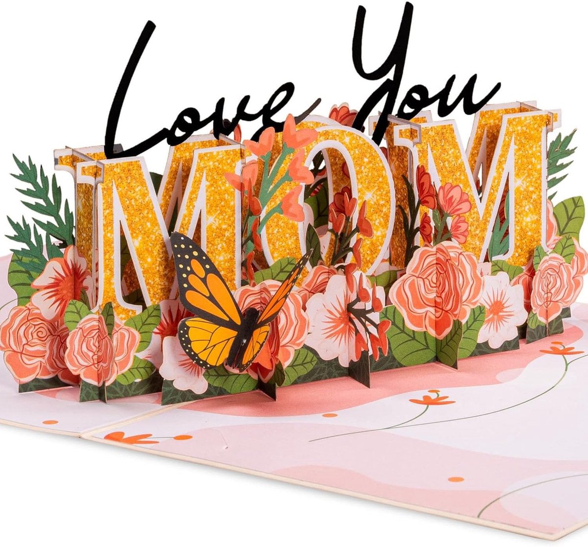 Dailygoods- Wenskaart 3D Pop-up - Moederdagkaart - Verjaardagskaart - Handgemaakte Wenskaarten - Vrouwen - Perfecte Verrassing