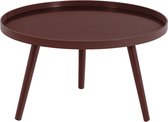 WOOOD Mesa Bijzettafel L 34xø60 cm - Hout - Bordeauxrood - 34x60x60