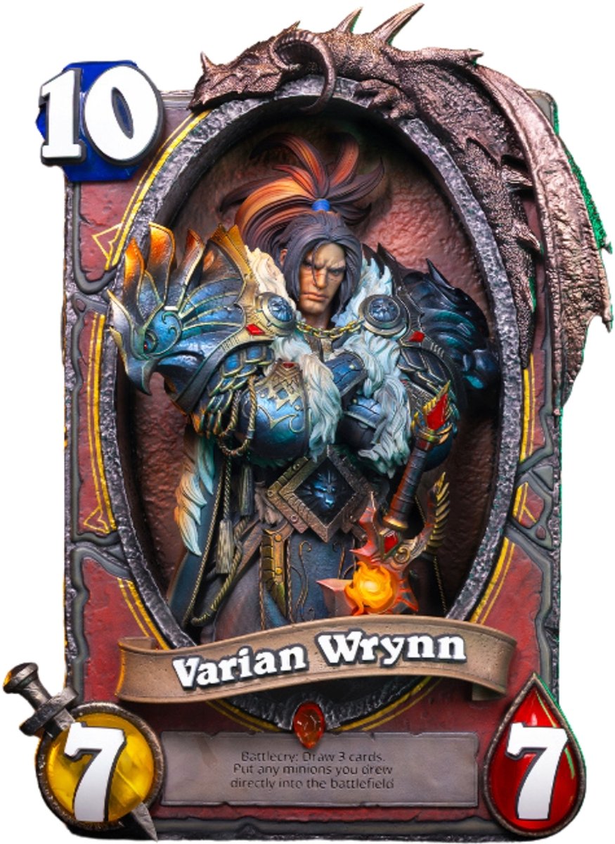 Blizzard Hearthstone - Figuur - Varian Wrynn Art Statue Frame