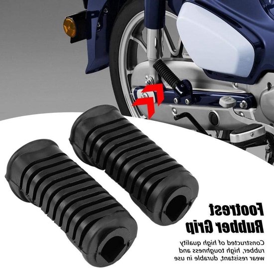 Voetsteun Pad voor Motorfiets – Rubber Grip Cover, Voor 125cc CG 125, Comfortabele Voetsteunen en Antislip Functie — afbeelding 5
