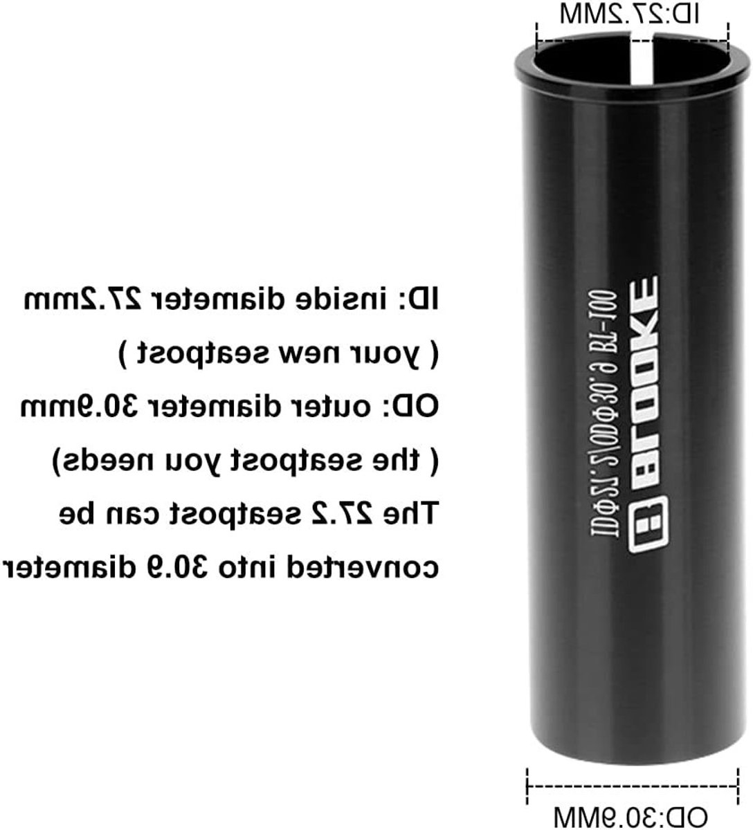 Aluminium Seatpost Shim voor Fietszadel, Verstelbare Reducer Sleeve van 27.2 tot 30.9 mm, Geschikt voor MTB en Racefietsen