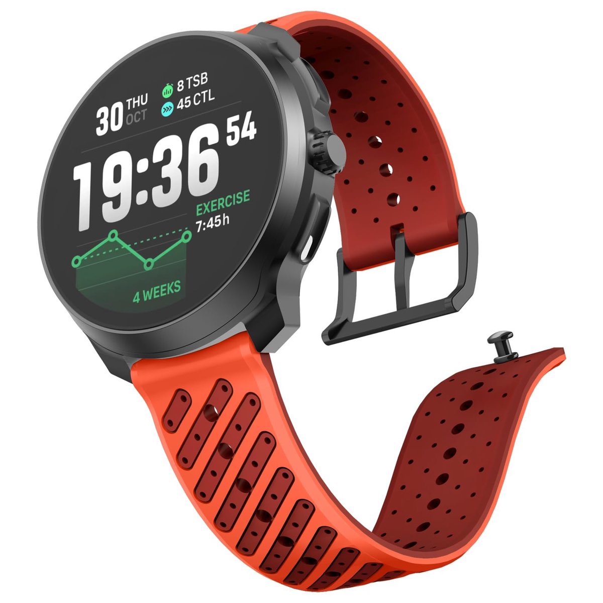 Dailygoods- Siliconen Reservearmband 22mm - Compatibel met Suunto - Snelsluiting - Verstelbaar - Waterdicht - Ultralicht en ademend - Horlogeband