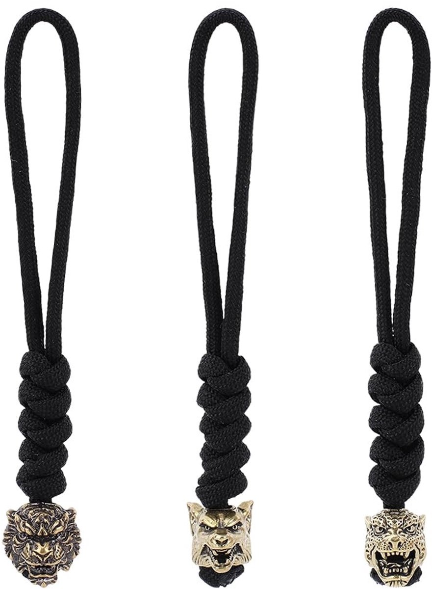 Dailygoods- Sleutelkoord 14 cm - Gevlochten Paracord - Karabijnhaak - Polsband - Lichtgewicht - Comfortabel in gebruik - Sleutelband