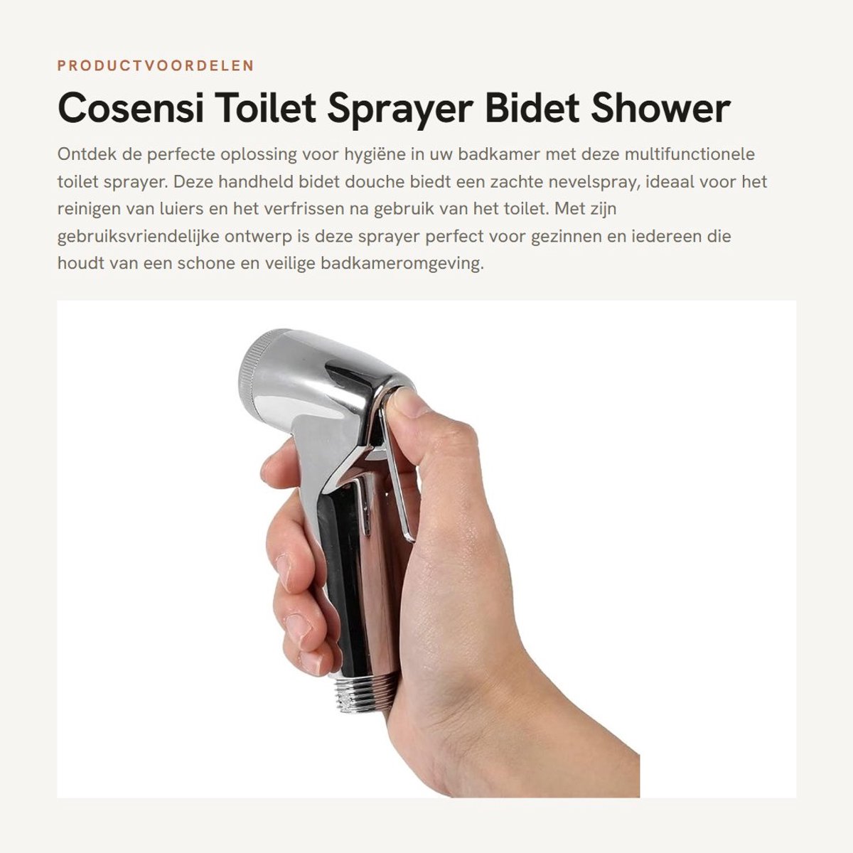 Dailygoods- Bidet Handdouche Multifunctioneel - Handheld Sprayer - Verstelbaar - Eenvoudige Installatie - ABS Materiaal - Veilig en Duurzaam - Douche