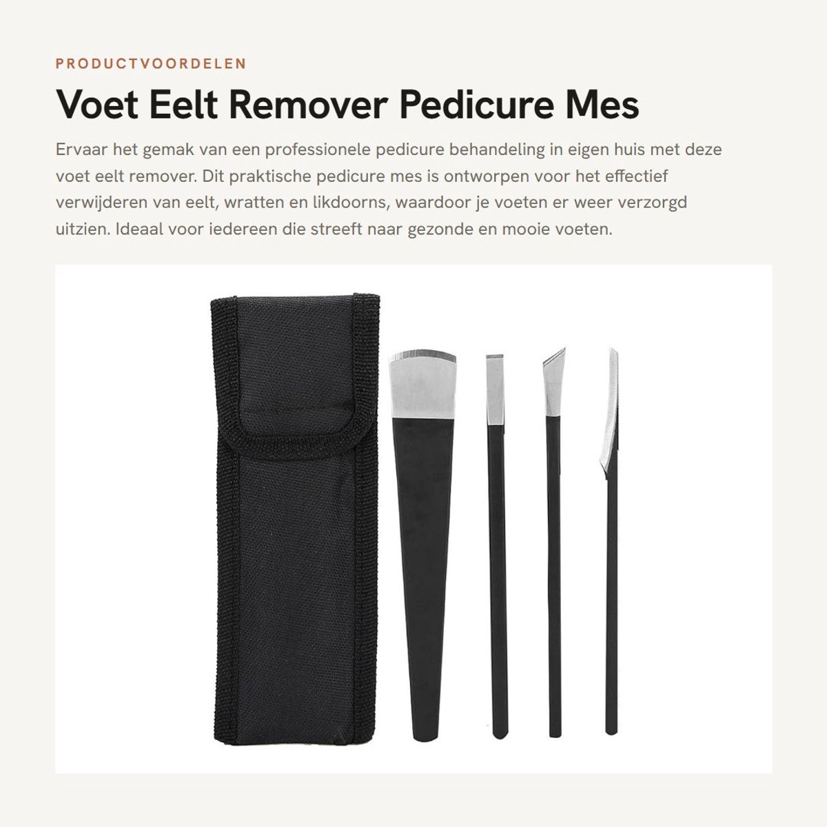 Solidchoice- Eelt Remover Professioneel - Pedicureset - Pedicure Mesjes - Schraper - Snijmes - 3 Stuks