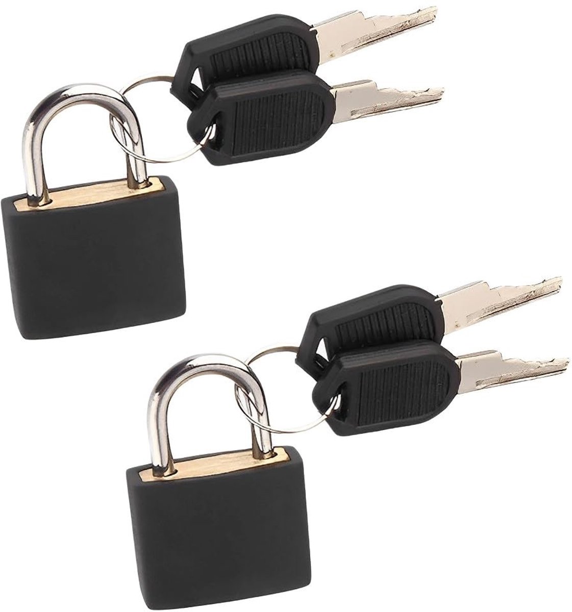 Solidchoice- Bagageslot Robuust - Hangslot met Sleutel - Mini-Hangslot - Veiligheidsslot - Compact Formaat - Dubbele Bescherming