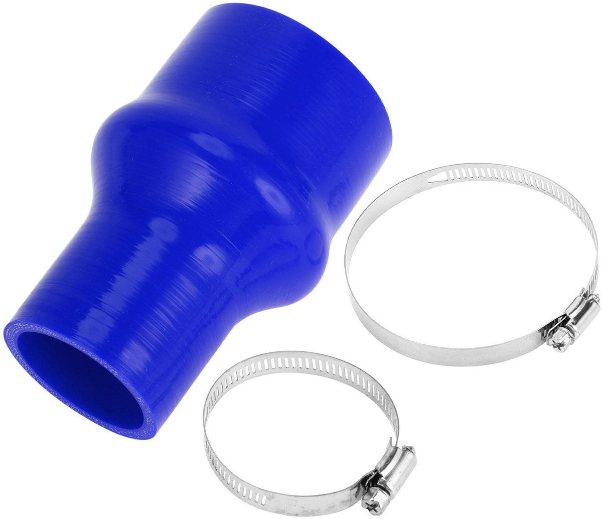Solidchoice- Siliconen Slang - Set van 3 - Binnendiameter 51 mm / 76 mm - Lengte 127 mm - Bestand tegen hoge temperaturen - Met klemmen - Rubberen Slang