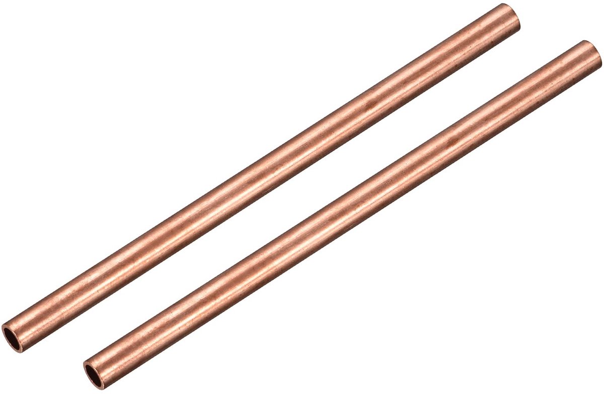 Dailygoods- Koperen Buis 10 mm OD - 1 mm Wanddikte - 150 mm Lengte - 2 Stuks - Messing - Corrosiebestendig - Naadloze Binnenkant - Metalen Buis