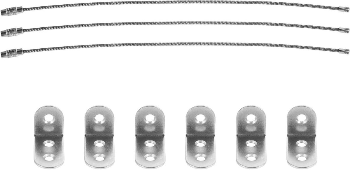 Möbel Anti-Kipp - Wandanker Set - Kinderen Beveiligen - Eenvoudige Montage - 3 Sets - Zilver
