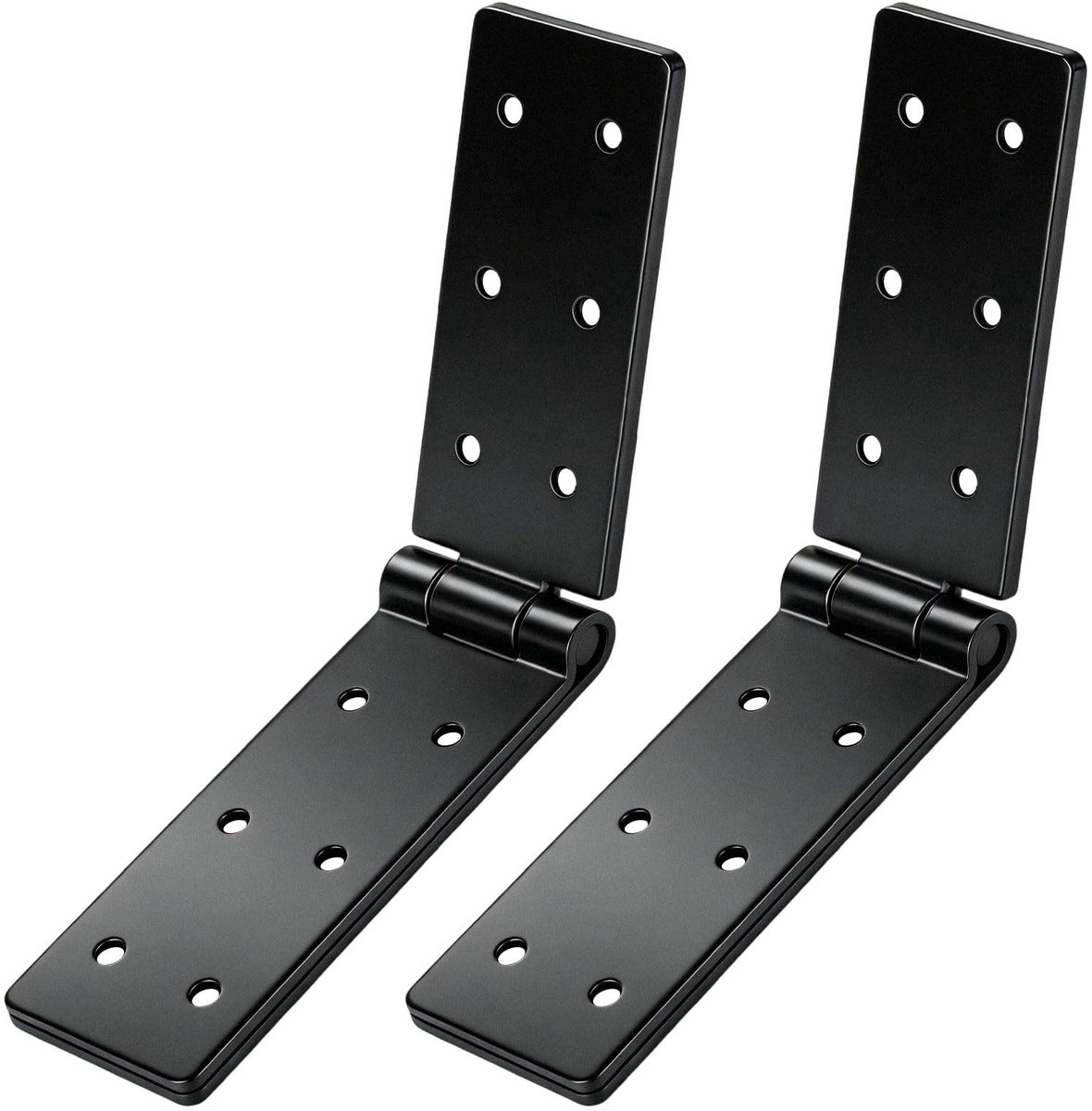 Dailygoods- Deurscharnieren Zwart - Inklapbaar - Meubelscharnieren - Zware Scharnieren - Voor Houten Deuren - Set van 2 - Meubelscharnier