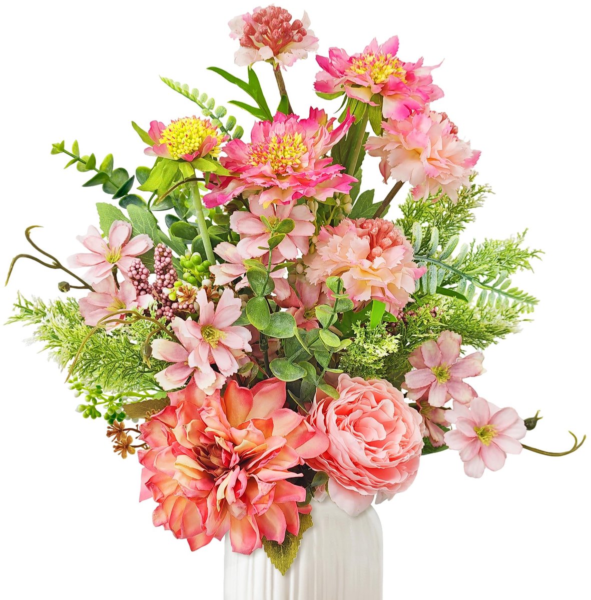 Dailygoods- Kunstbloemen natuurgetrouwe replica - Kunstboeket - 10 stuks - Onderhoudsarm -
