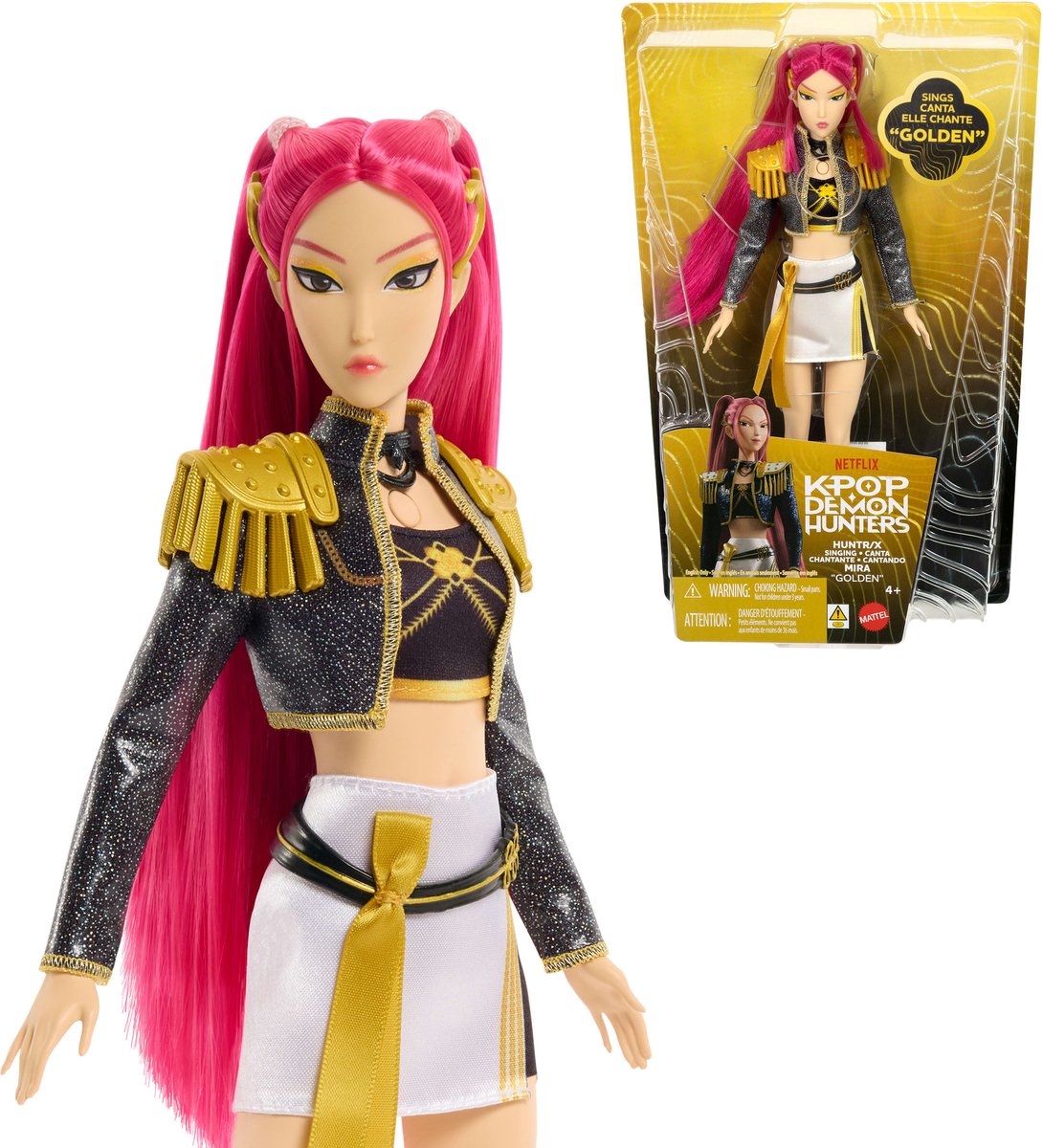 KPop Demon Hunters HUNTR/X Mira 'Golden' zingende pop in outfit