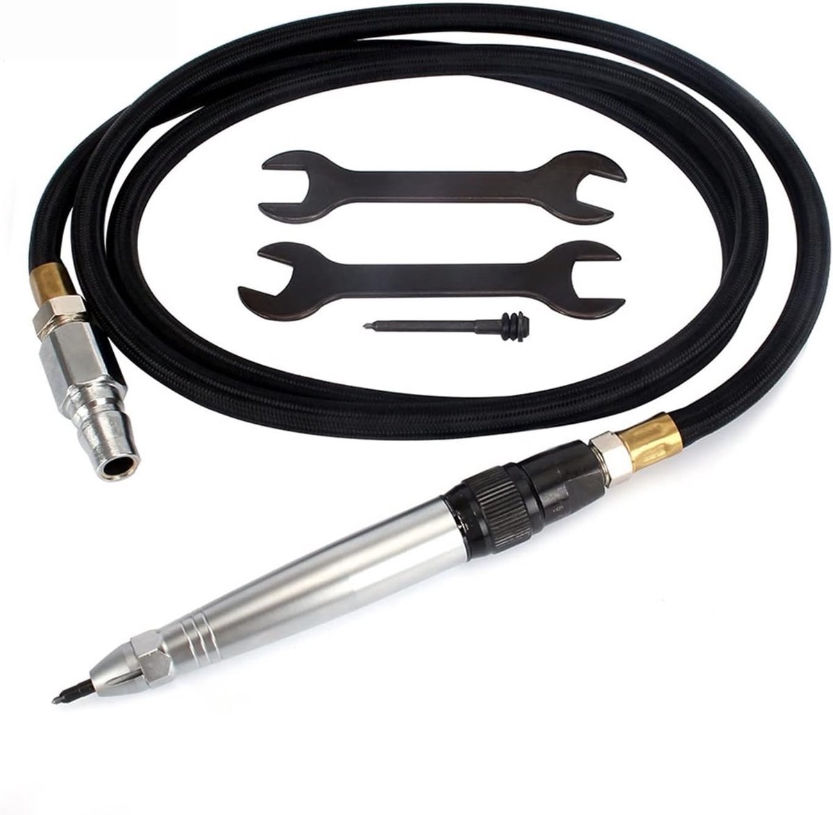 Luchthamerset - Graveerpen set - Materiaal bewerken - Speciaal gelegeerd staal - 10mm - Zilverkleurig