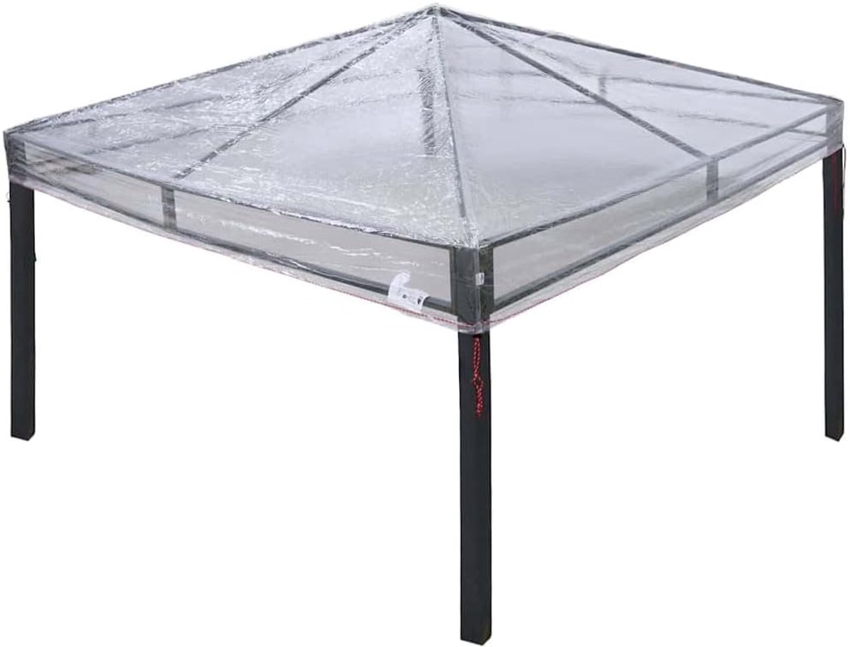 Gazebo Dekking - Partytent Hoes - Buiten Beschermen - Transparant PVC - 300 x 300 cm - Doorzichtig
