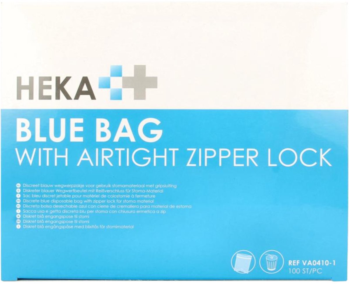 HEKA bluebag stoma afvalzakje gripsluiting niet steriel 100ST