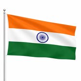 Het Vlaggenschip - Vlag India - 90 x 150 centimeter - Indiase Vlag