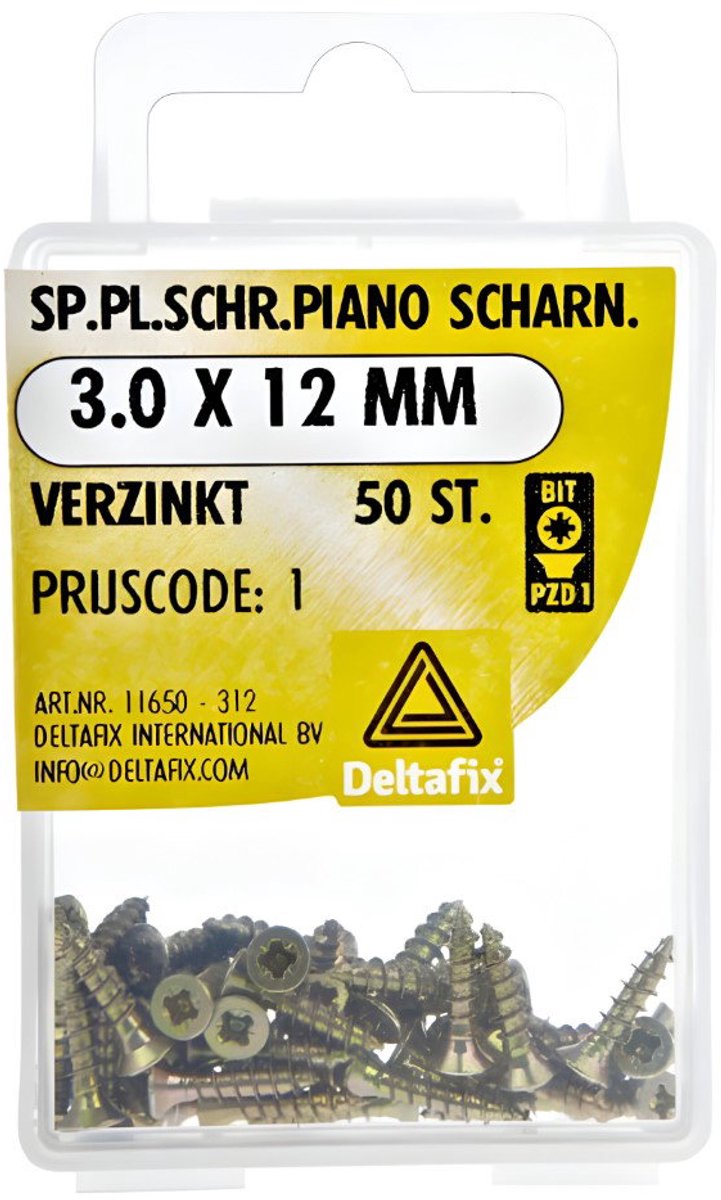 Spaanplaat Schroef  3.0 16 MM  VERZINKT 50 ST.
