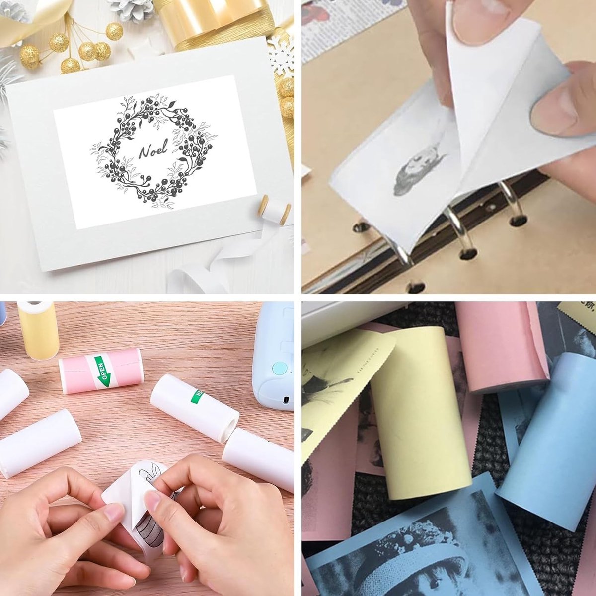 Mini Printer Stickers - 16 Rollen Thermisch Papier voor Kassa Bonnen en Kantoor Gebruik (57 x 25 mm)