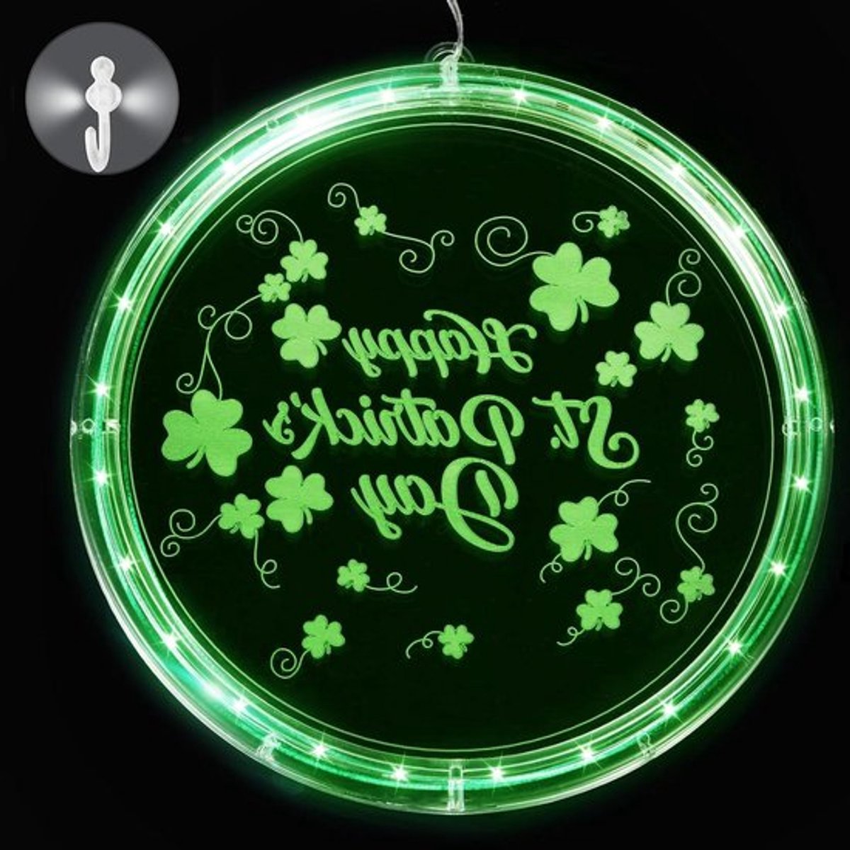 Raamverlichting St. Patrick's Day Groen Iers Geluk - Allecto Plus