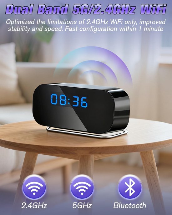 Mini Camera - Draadloze Camera - Thuis Bewaken - AI Detectie - 1080p HD - Zwart van MINI — afbeelding 2